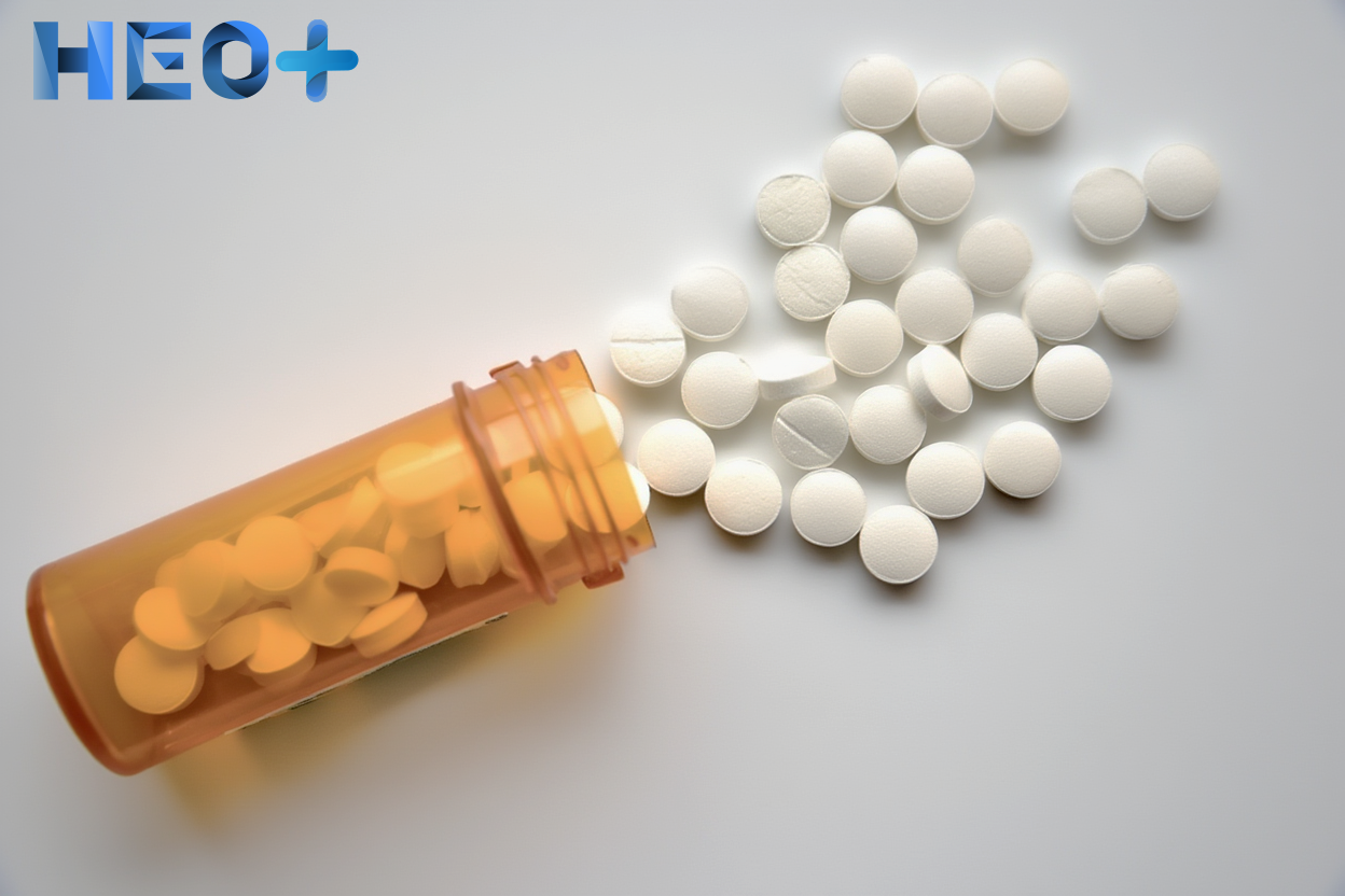 Таблетки рассыпанные на столе